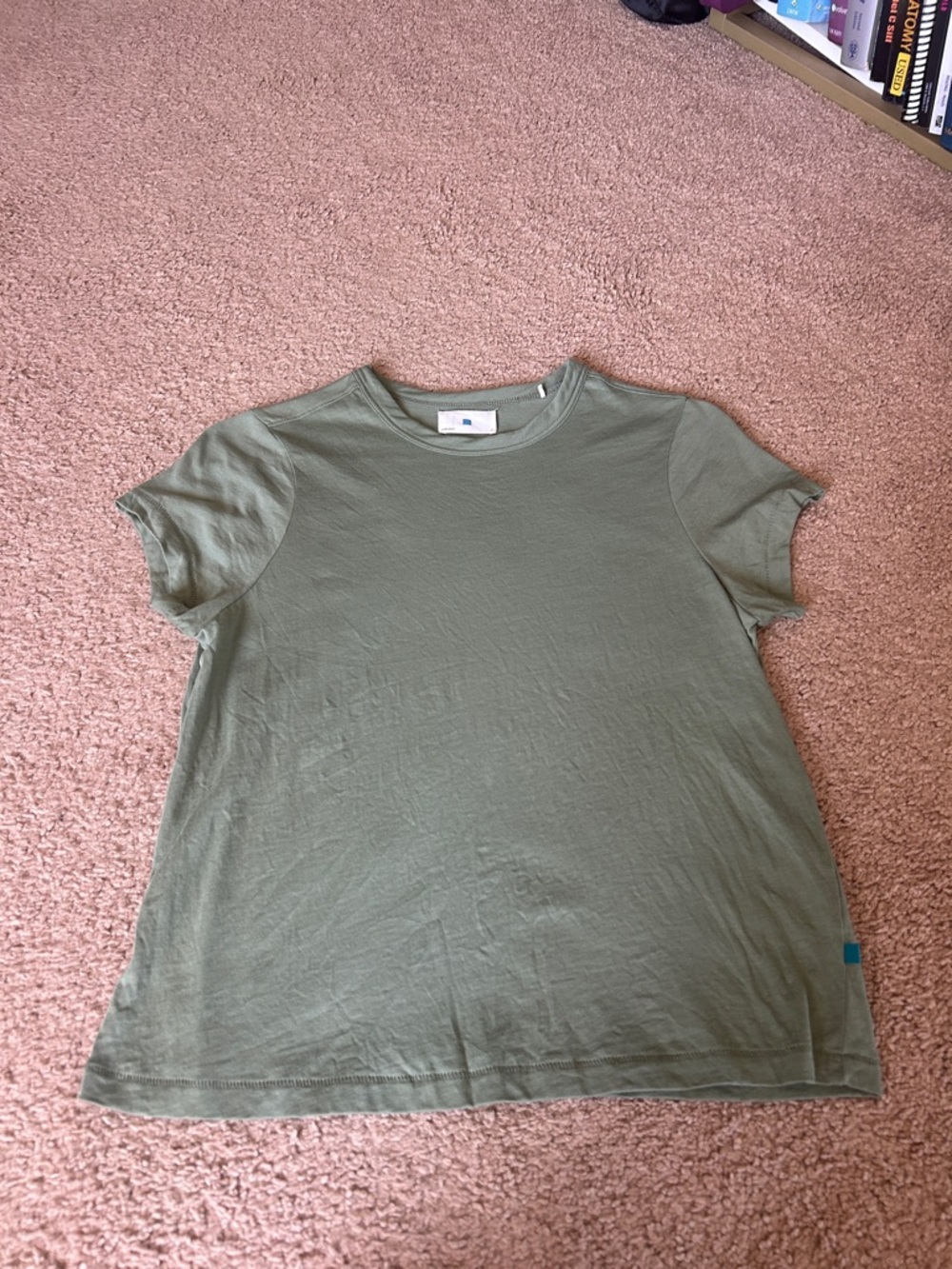 Olive Green Short Sleeve Crewneck Tee